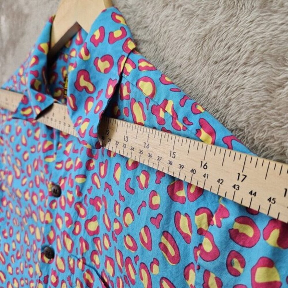 chenaski Shirt Cool Retro Style Pattern 60s 70s Look Funky Button-Down Mens Sz M - Picture 7 of 10